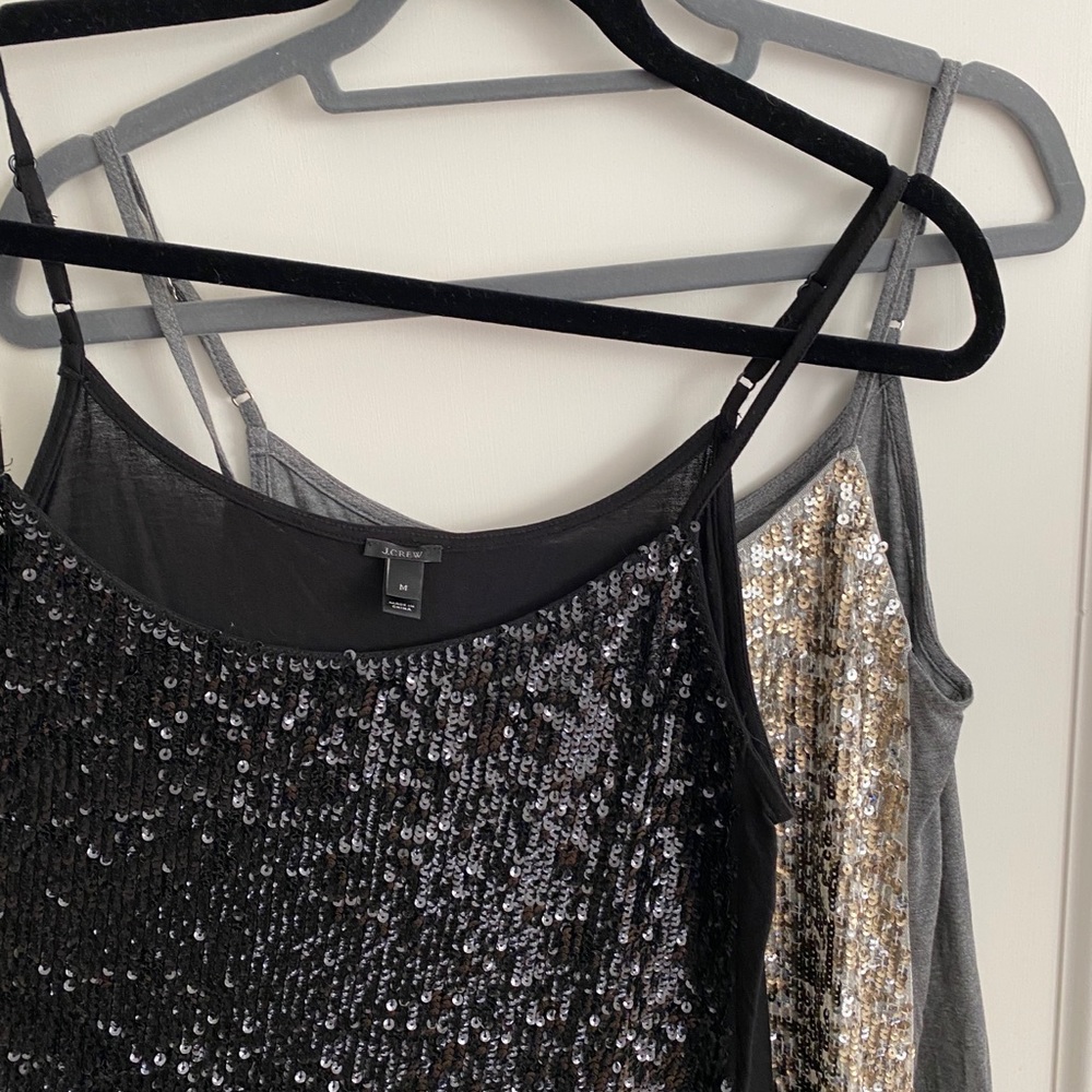 Two Sequin tops from JCrew